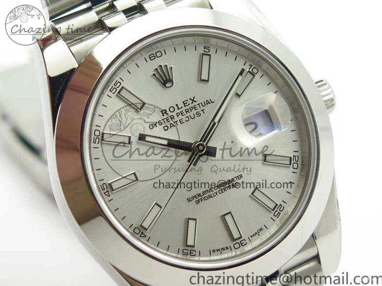 MiroTime 0401 Packable DateJust 228238 Smooth Bezel SS Noob 1:1 Best Edition Silver Sticks Dial On Jubilee Bracelet A 3506